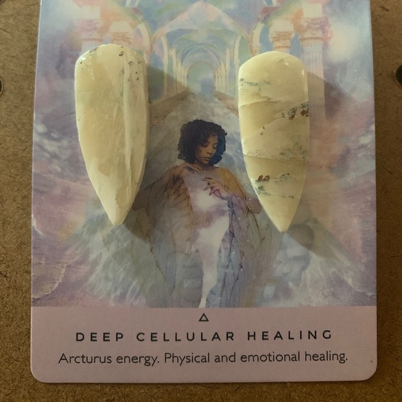 Faux Crystal Dagger Earrings - Picture 2 of 4